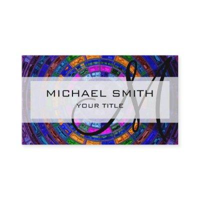 Colorful Abstract Mosaic Custom Monogram