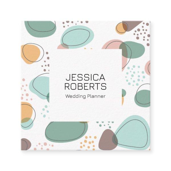 Colorful abstract shapes pattern modern design square