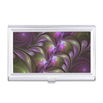 Colorful Abstract Violet Purple Khaki Fractal Art  Case