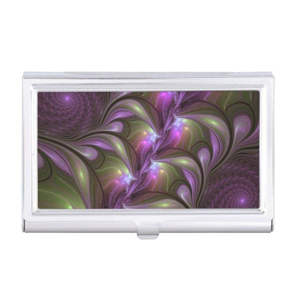 Colorful Abstract Violet Purple Khaki Fractal Art  Case