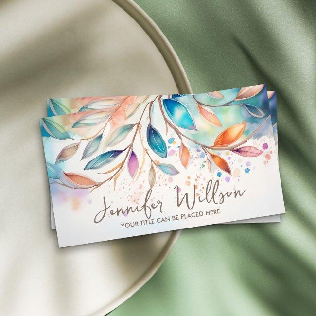 Colorful Abstract Watercolor Tree Art