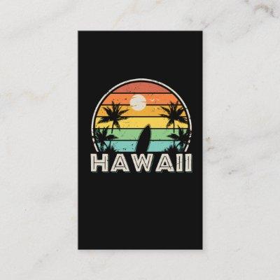 Colorful and Vintage Hawaii Surfing