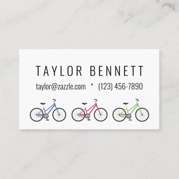 Colorful Bicycles Custom Business Calling Cards