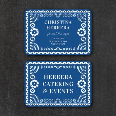 Colorful Blue Papel Picado Catering Event Stylist