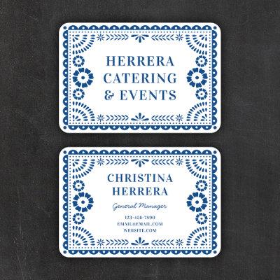 Colorful Blue Papel Picado Catering Event Stylist