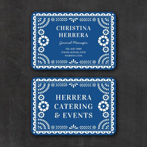 Colorful Blue Papel Picado Catering Event Stylist