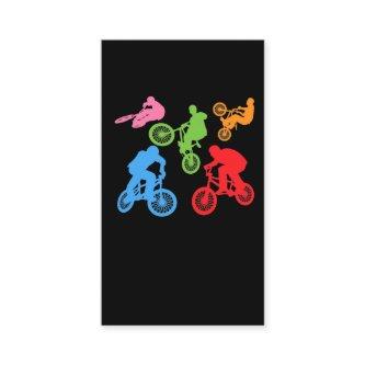 Colorful BMX Biker Boys Freestyle Cycling