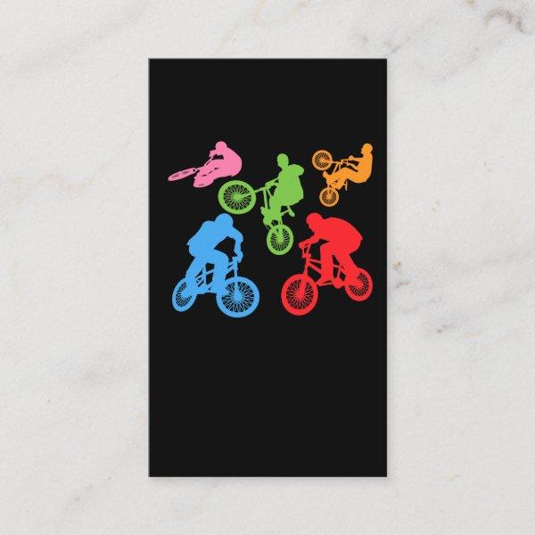 Colorful BMX Biker Boys Freestyle Cycling