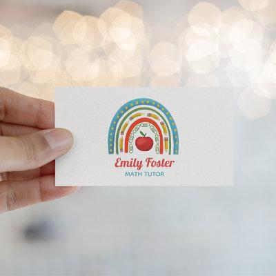 Colorful Boho Teacher Rainbow Custom