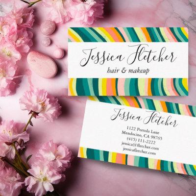 Colorful Bold Curves Stripes Minimalist Elegant