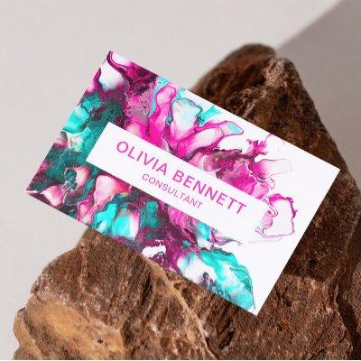Colorful Bright Pink Abstract Marble Art