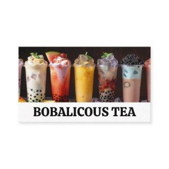 Colorful Bubble Tea Drinks with Pearls