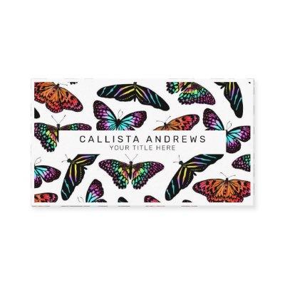 Colorful Butterflies Watercolor Pattern Monogram