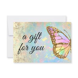 colorful butterfly  gift certificate