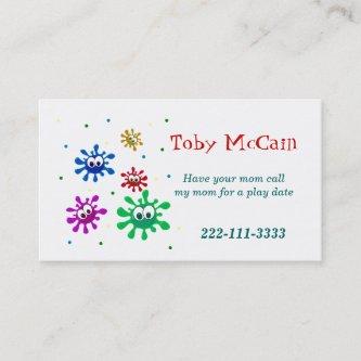 Colorful children calling card