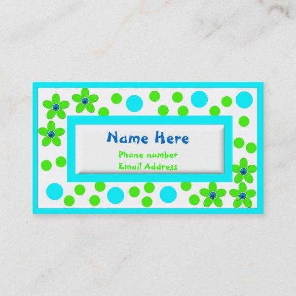 Colorful Childrens Calling Cards