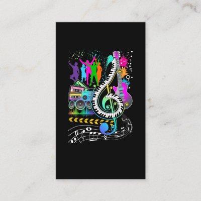 Colorful Clef Music Note Musician Pianist