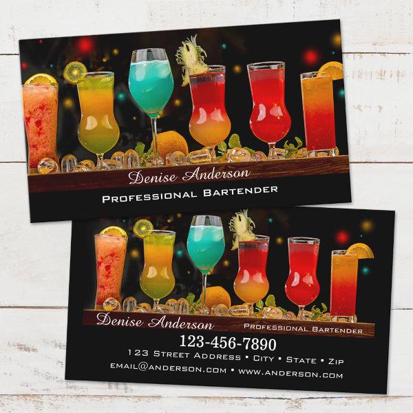 Colorful Cocktails Professional Bartender