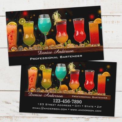 Colorful Cocktails Professional Bartender