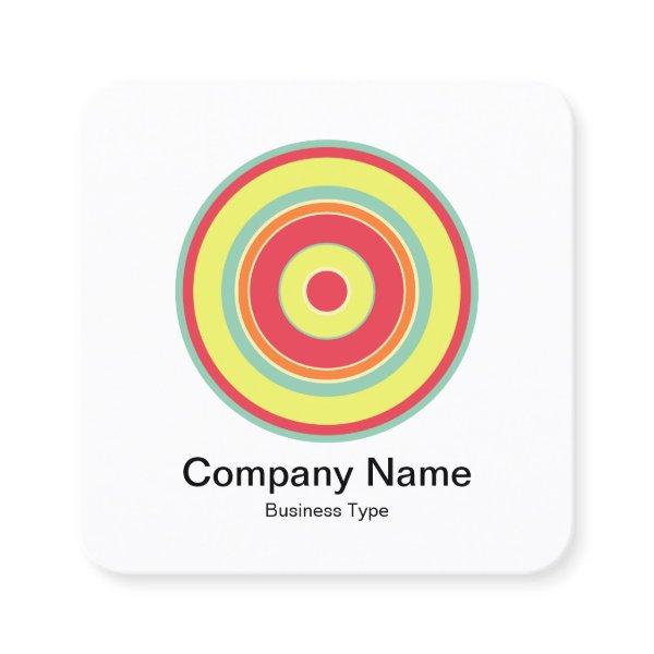 Colorful Concentric Circles 01 Square