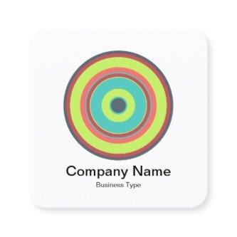 Colorful Concentric Circles 04 Square