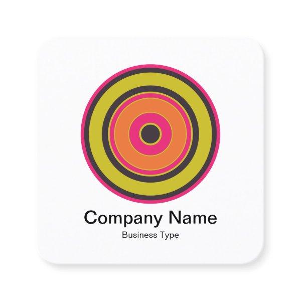 Colorful Concentric Circles 06 Square