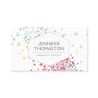 Colorful Confetti Bokeh Classic White