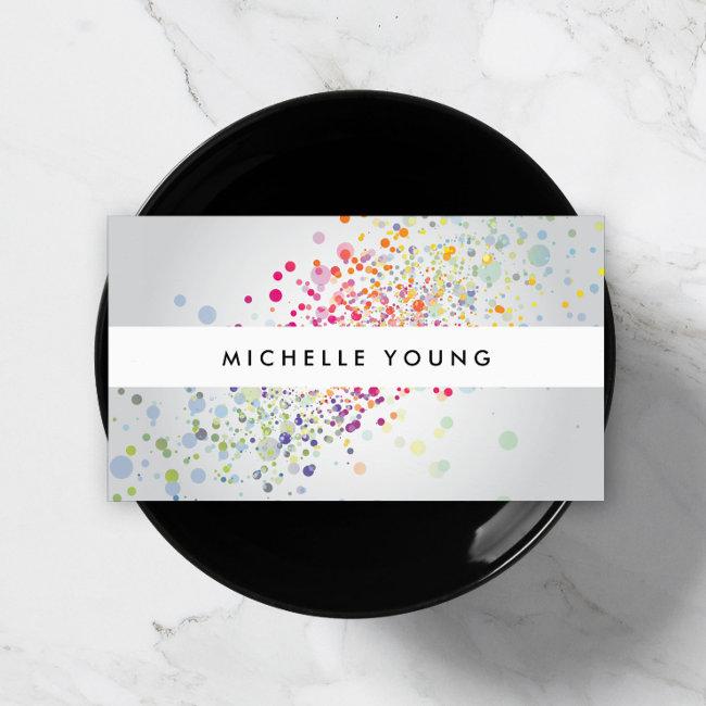 Colorful Confetti Bokeh on Gray Modern II