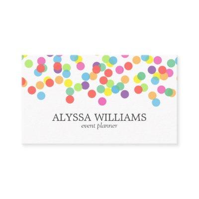 Colorful Confetti Rainbow Modern Fun Dots