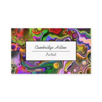 Colorful Digital Pour Painting Cells Fluid Art