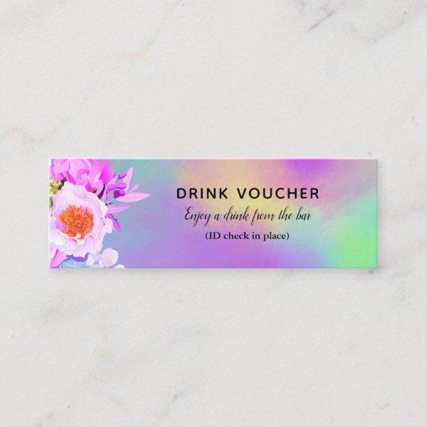 Colorful Drink Voucher Tickets for Bar