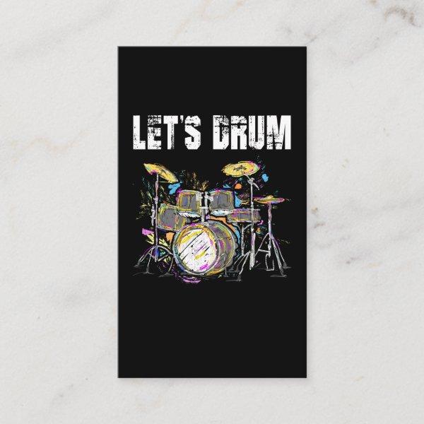 Colorful Drum Set with Drumsticks