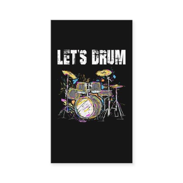 Colorful Drum Set with Drumsticks