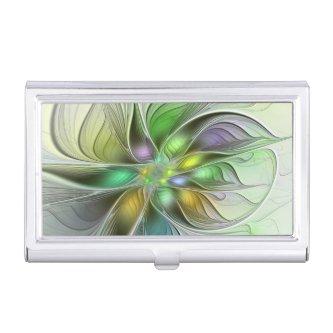 Colorful Fantasy Flower Modern Abstract Fractal  Case