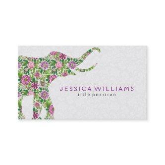 Colorful Floral Elephant Illustration