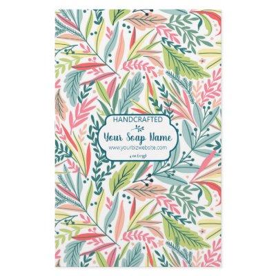Colorful Floral Soap Wrap Paper Sheet - Satin