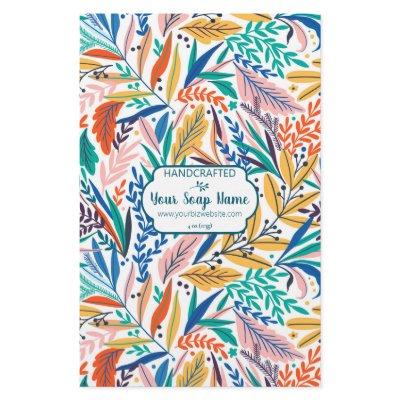 Colorful Floral Soap Wrap Paper Sheet - Satin
