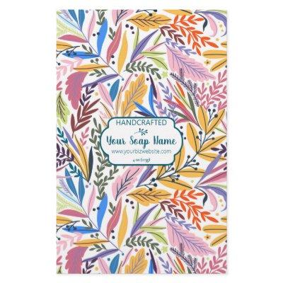 Colorful Floral Soap Wrap Paper Sheet - Satin