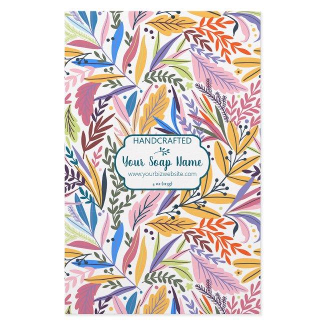 Colorful Floral Soap Wrap Paper Sheet - Satin