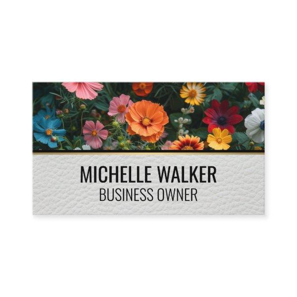 Colorful Flowers | Leather