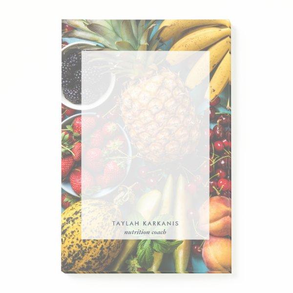Colorful Fresh Fruit Health Field Personalized  Post-it Notes