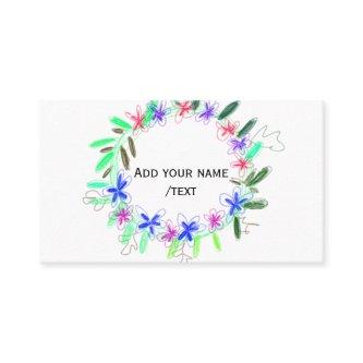 colorful garland wreath Christmas waadd name text