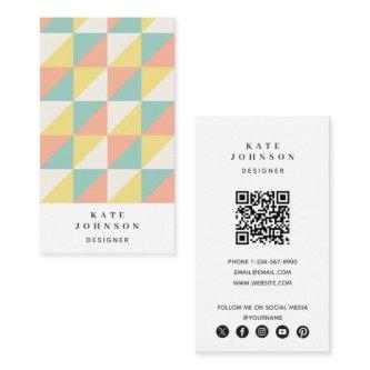 Colorful Geometric Abstract Triangle QR Code