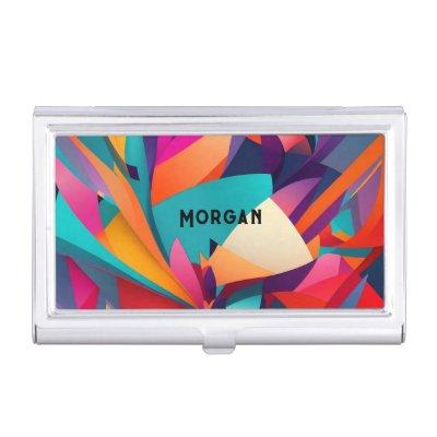 Colorful Geometric Design, Name or Monogram  Case