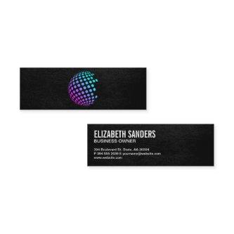 Colorful Geometric Globe | Black Leather Executive Mini