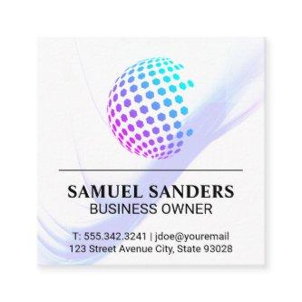 Colorful Geometric Globe Square