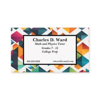 Colorful Geometric Shapes Tutor Teacher