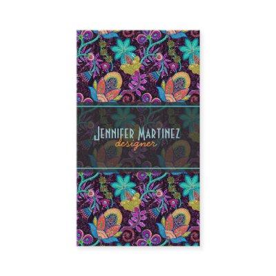 Colorful Glass Beads Look Retro Floral Design