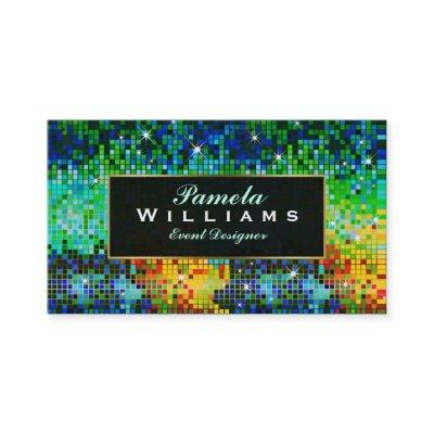 Colorful Glitter & Sparkles Gold Accents