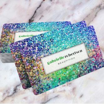 Colorful glitter texture image, custom text
